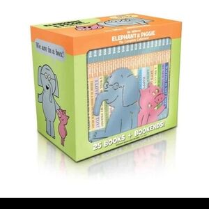 The entire collection of Elephant & Piggie Books, with bookends